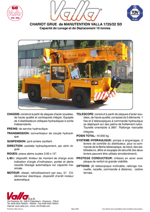 Grúas móviles industriales Valla 1725-22 SD
