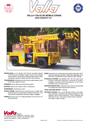 Grúas móviles industriales Valla 1725-22 SE