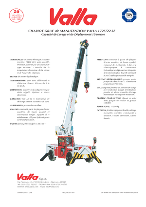 Grúas móviles industriales Valla 1725-22 SE