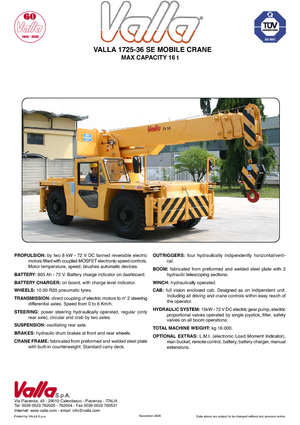 Grúas móviles industriales Valla 1725-36 SE