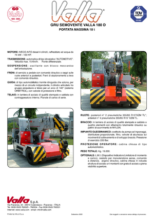 Grúas móviles industriales Valla 180 D 