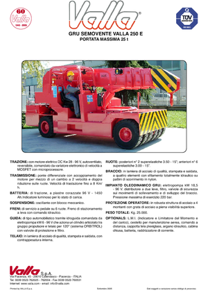 Grúas móviles industriales Valla 250 E 