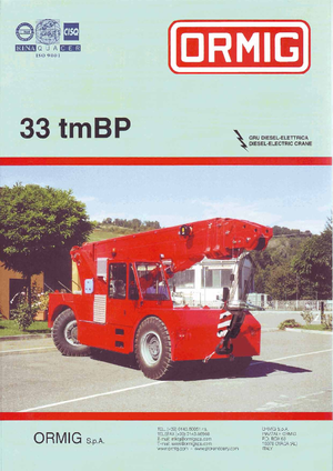 Grúas móviles industriales ORMIG 33 tmBP