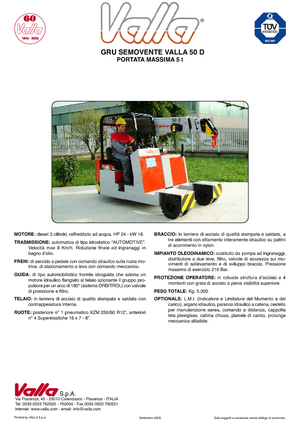 Grúas móviles industriales Valla 50 D 