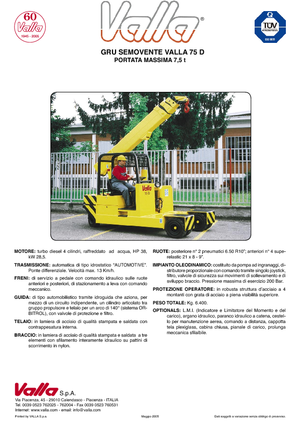 Grúas móviles industriales Valla 75 D 