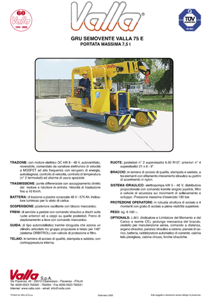 Grúas móviles industriales Valla 75 E 