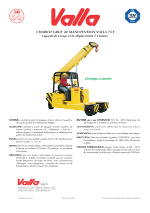 Grúas móviles industriales Valla 75 E 