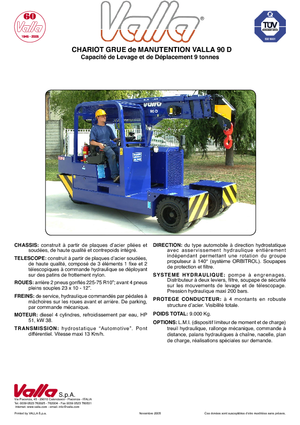 Grúas móviles industriales Valla 90 D 