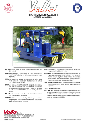 Grúas móviles industriales Valla 90 D 