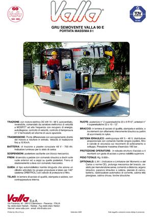 Grúas móviles industriales Valla 90 E