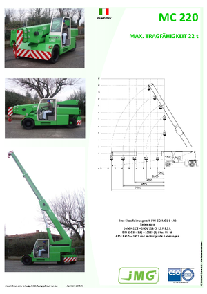 Grúas móviles industriales JMG MC 220