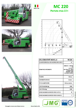 Grúas móviles industriales JMG MC 220