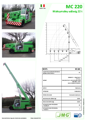 Grúas móviles industriales JMG MC 220