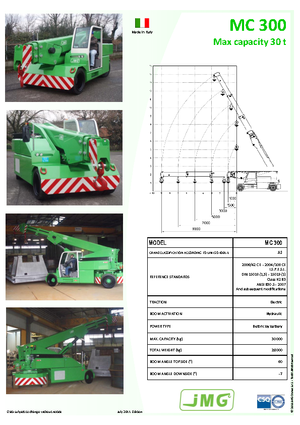 Grúas móviles industriales JMG MC 300