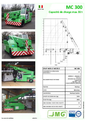 Grúas móviles industriales JMG MC 300