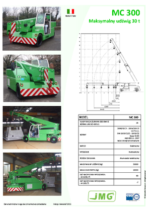 Grúas móviles industriales JMG MC 300