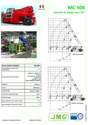 Grúas móviles industriales JMG MC 500
