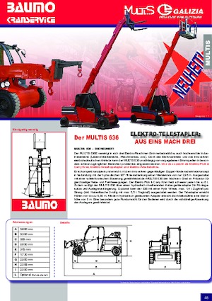 Grúas móviles industriales Galizia Multis 636