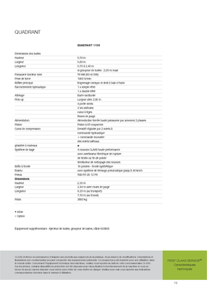 Empacadoras gigantes + de alta presión Claas Quadrant 1150