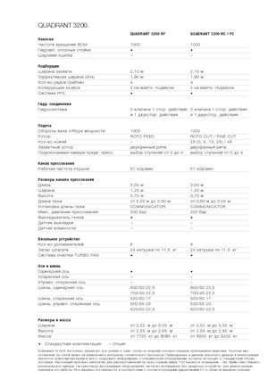Empacadoras gigantes + de alta presión Claas Quadrant 3200 RC