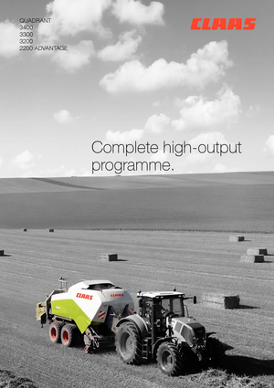Empacadoras gigantes + de alta presión Claas Quadrant 3300 RF
