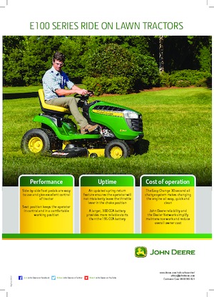 Cortacéspedes y tractores de jardín John Deere E110