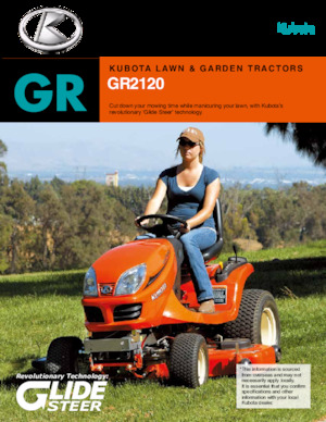 Cortacéspedes y tractores de jardín Kubota GR2120 R 