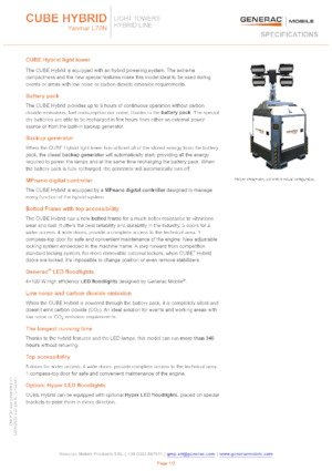 Torres de iluminación Generac Mobile Cube Hybrid