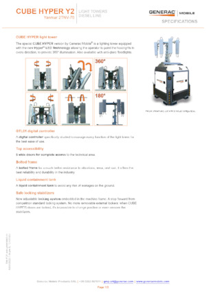 Torres de iluminación Generac Mobile Cube Hyper Y2
