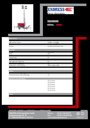 Torres de iluminación Endress EFA 830 S6 