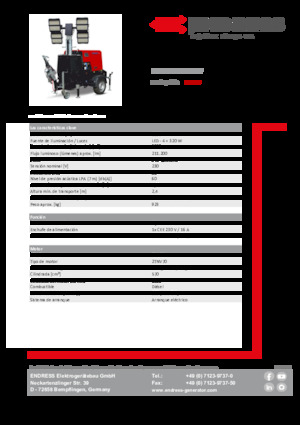 Torres de iluminación Endress EFA 835 S4 320 HV 