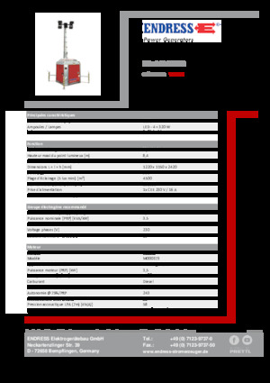 Torres de iluminación Endress EFA 840 S4 320