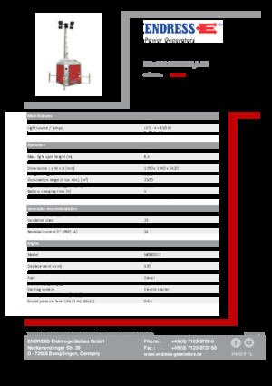 Torres de iluminación Endress EFA 840 S4 320 PLUG-IN 