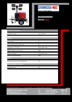 Torres de iluminación Endress EFA 850 S4 320 HV 