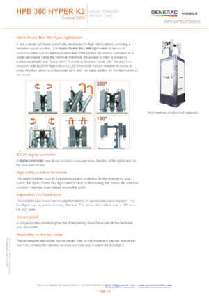 Torres de iluminación Generac Mobile HPB 360 Hyper K2