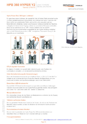 Torres de iluminación Generac Mobile HPB 360 Hyper Y2