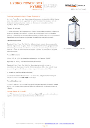 Torres de iluminación Generac Mobile Hydro Power Box Hybrid