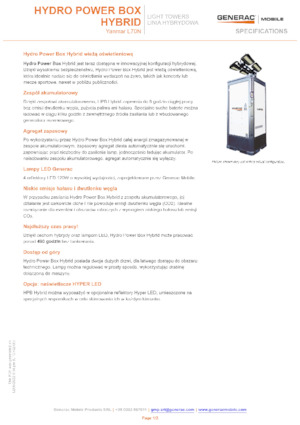 Torres de iluminación Generac Mobile Hydro Power Box Hybrid
