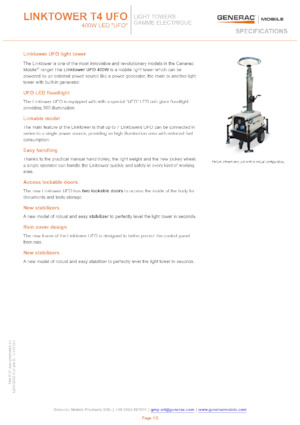 Torres de iluminación Generac Mobile Linktower T4 UFO