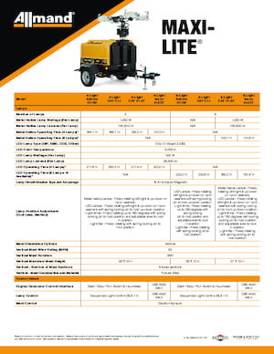 Torres de iluminación Allmand Maxi-Lite