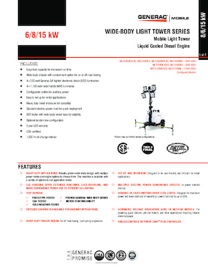 Torres de iluminación Generac Mobile MLT4150 MV LED