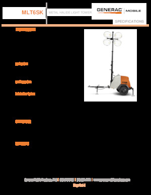 Torres de iluminación Generac Mobile MLT6 SK