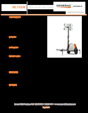 Torres de iluminación Generac Mobile MLT6 SM