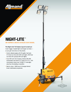 Torres de iluminación Allmand Night-Lite GR Series Liquid-Cooled 3kW
