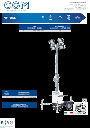 Torres de iluminación CGM PR4-160L CX5000