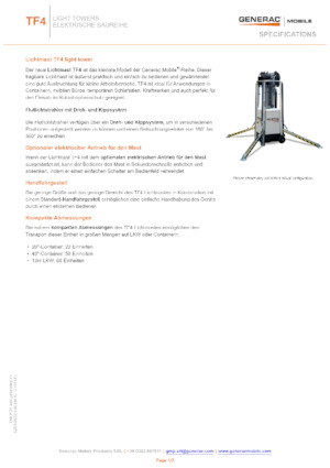 Torres de iluminación Generac Mobile TF 4