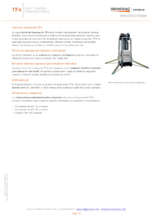 Torres de iluminación Generac Mobile TF 4
