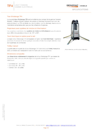 Torres de iluminación Generac Mobile TF 4