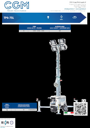 Torres de iluminación CGM TP6-75L