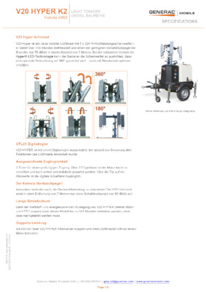 Torres de iluminación Generac Mobile V 20 Hyper K2